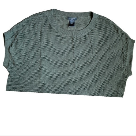 Ann Taylor petite size LP Forest green knit mesh - Picture 5 of 8